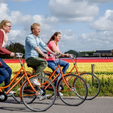 Keukenhof-Radwege entlang der Tulpenfelder in Holland